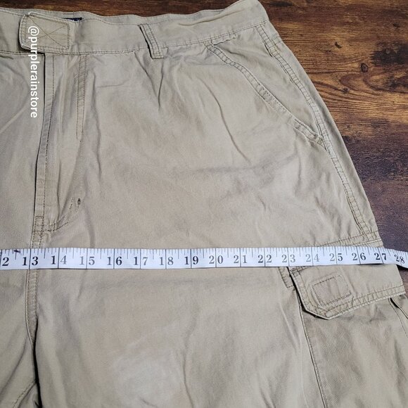 Vtg Tommy Hilfiger Baggy Convertible Cargo Pants 40x30 Measures 40x29 Y2K Beige - Picture 12 of 16